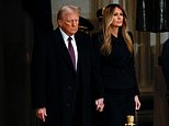 Melania Trump joins Donald in the Capitol Rotunda to pay respects to Jimmy Carter ahead of his funeral