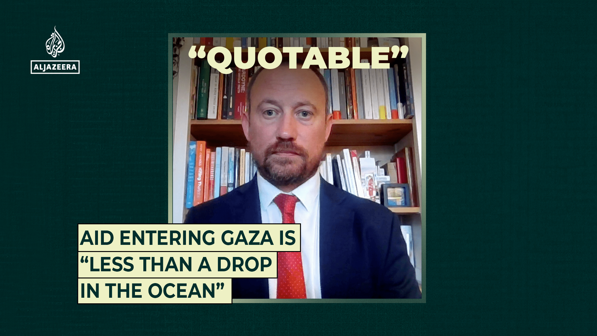Aid entering Gaza is “less than a drop in the ocean”