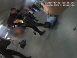 Police officer filmed kicking a suspect in the head during Manchester Airport brawl was being ‘professional’, court hears