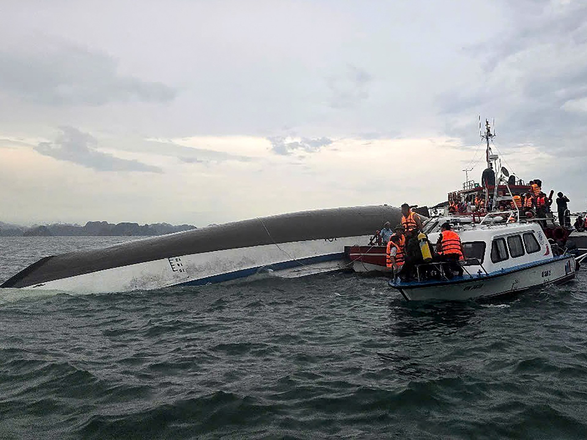Dozens dead after tourist boat capsizes in Vietnam’s Halong Bay