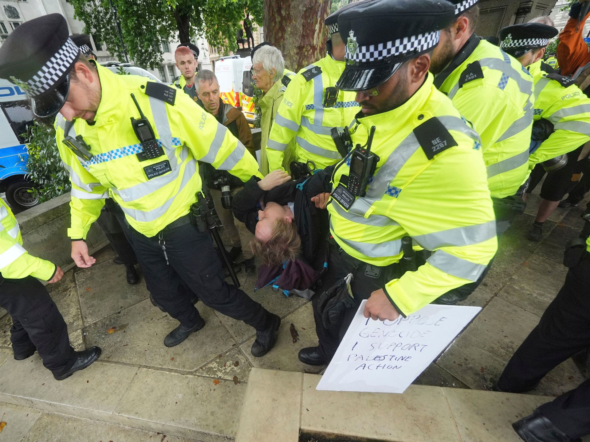 Protests held across UK supporting banned Palestine Action despite arrests