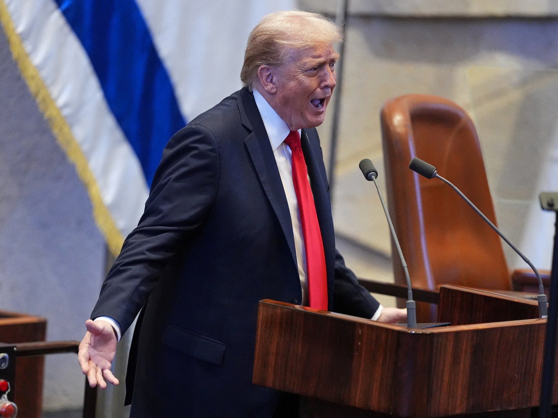 What Trump said and did not say at the Knesset
