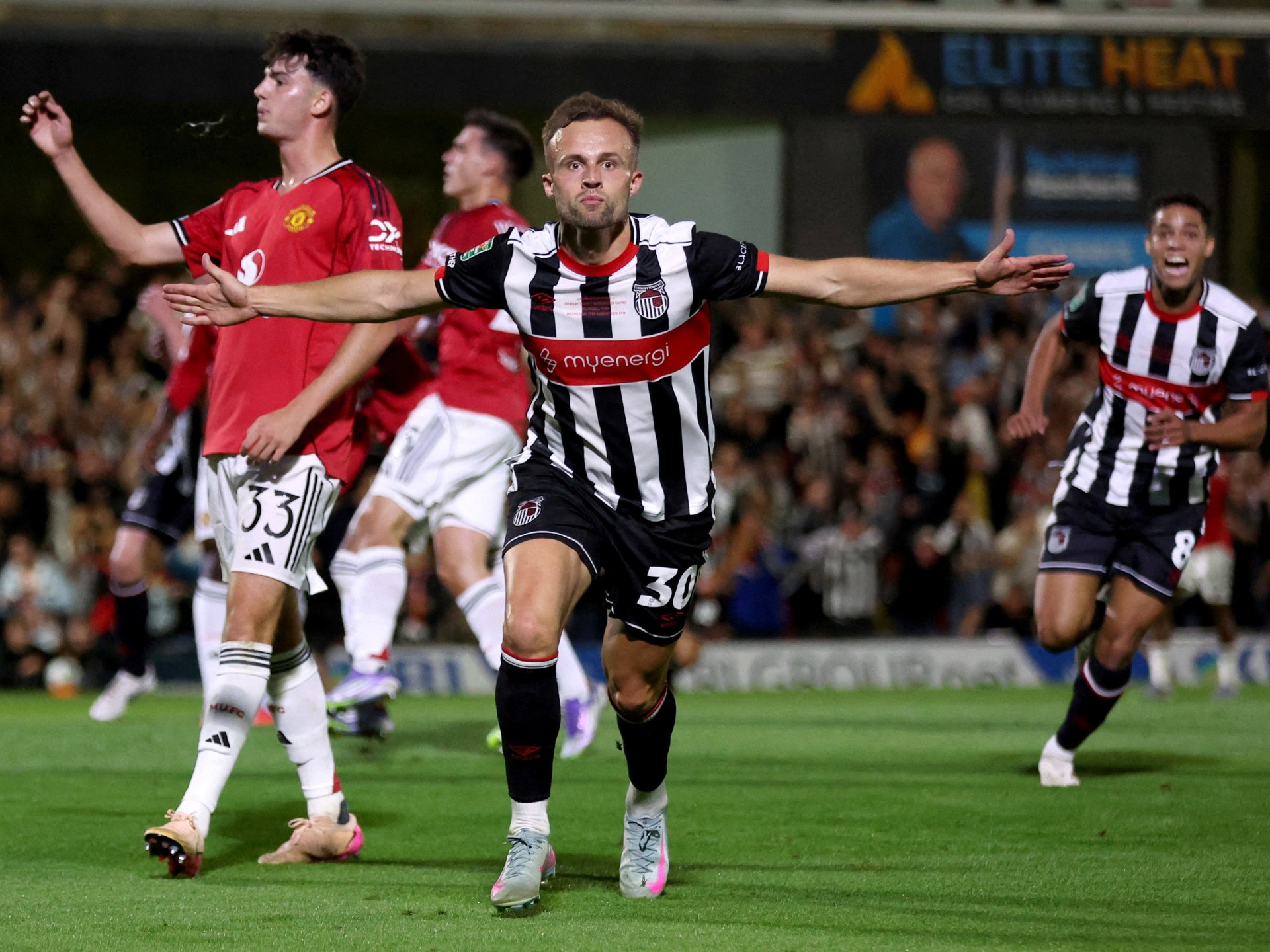 Man Utd dumped out of League Cup by fourth-tier Grimsby Town