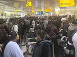 Chaos at Heathrow: Passengers in three-hour queues to check in bags with flights delayed and cancelled after cyber attack hits airlines across Europe