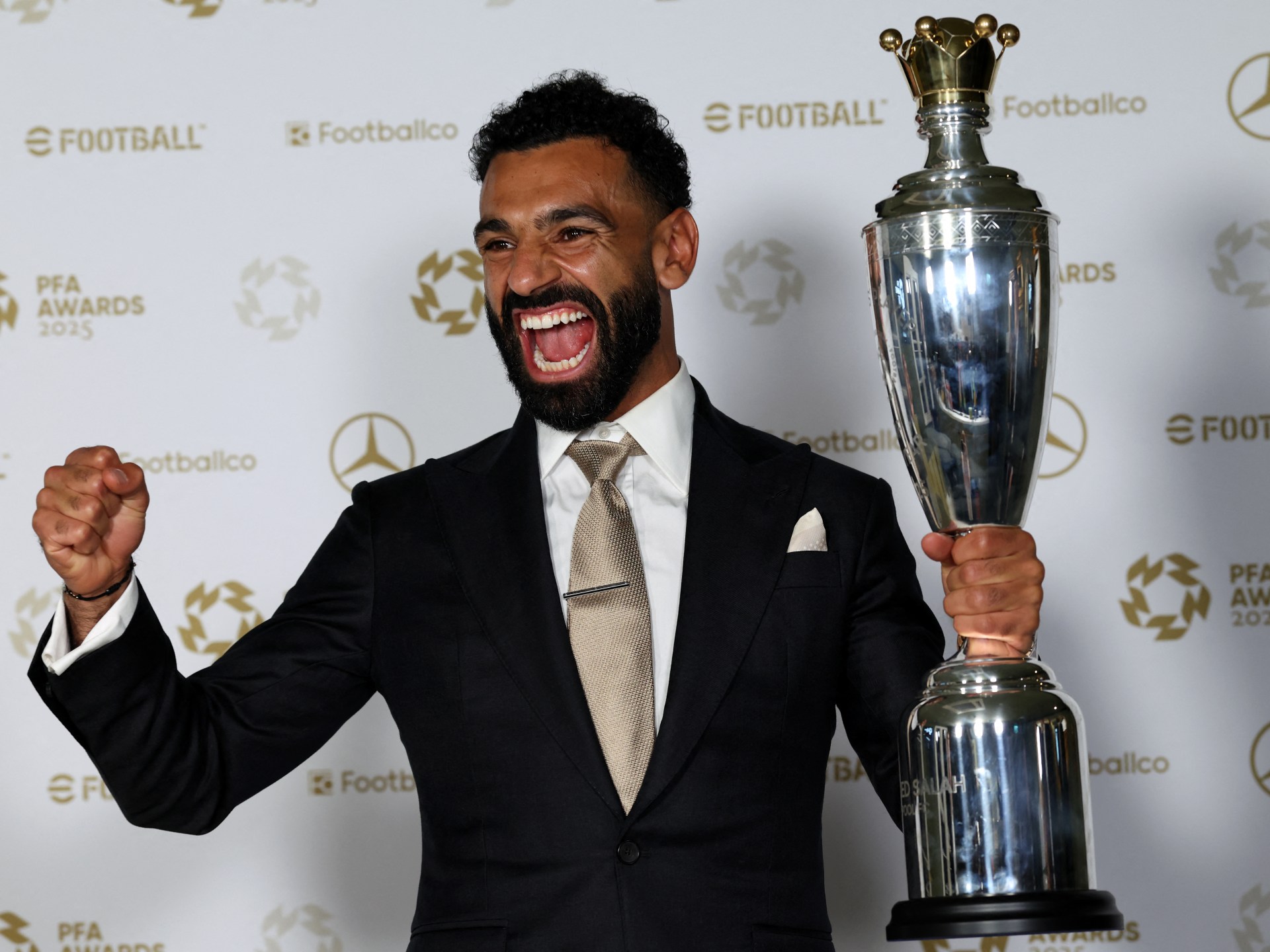 Mo Salah wins record third PFA Player of the Year award