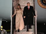 Donald Trump lands in Britain! US President and First Lady Melania arrive in the UK for state visit
