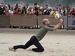 It’s beached Wales! Prince William has a ball on Rio’s Copacabana as he goes barefoot for a sunset game of volleyball