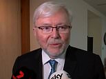 Kevin Rudd finally addresses THAT moment with Donald Trump during surprise appearance in Canberra