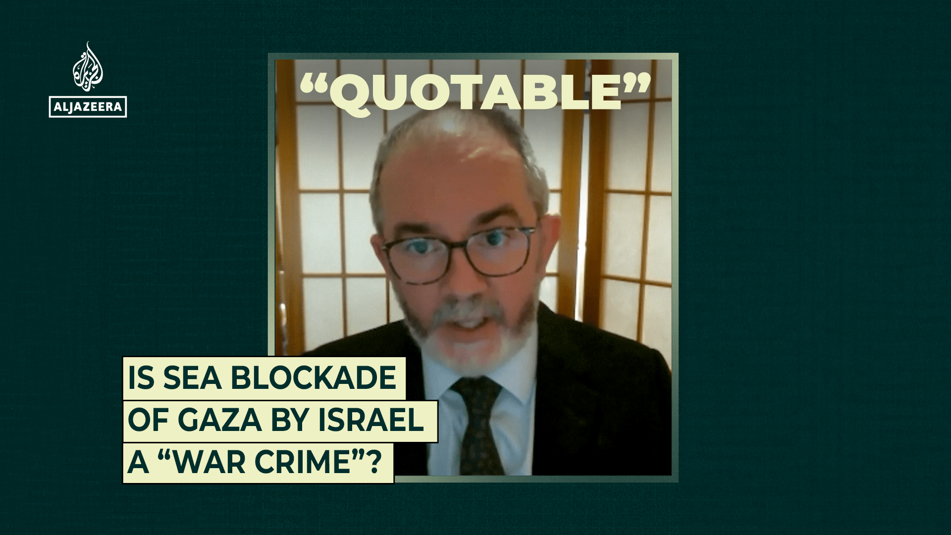 Is sea blockade of Gaza a “war crime”?