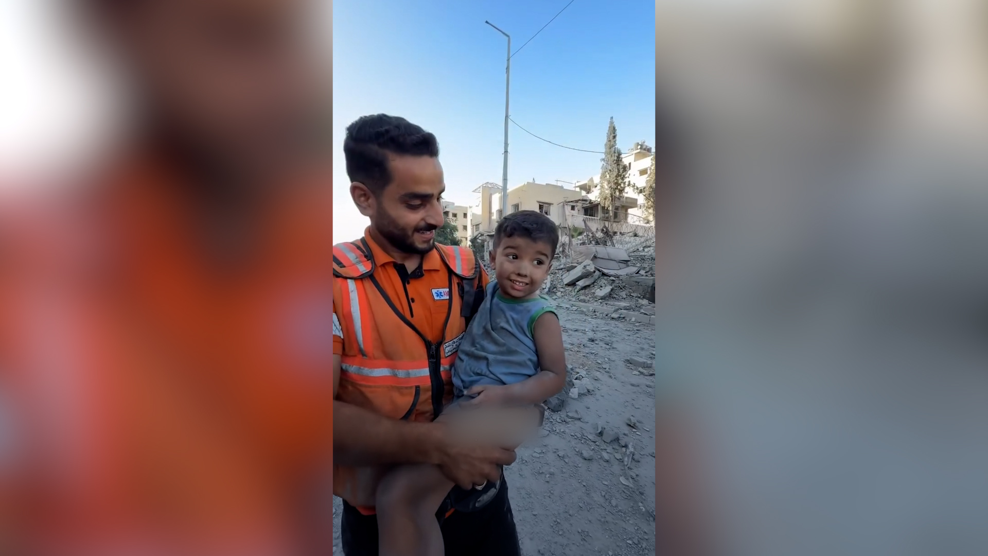 Palestinian boy says ‘I’m okay’ after rescue from Gaza rubble