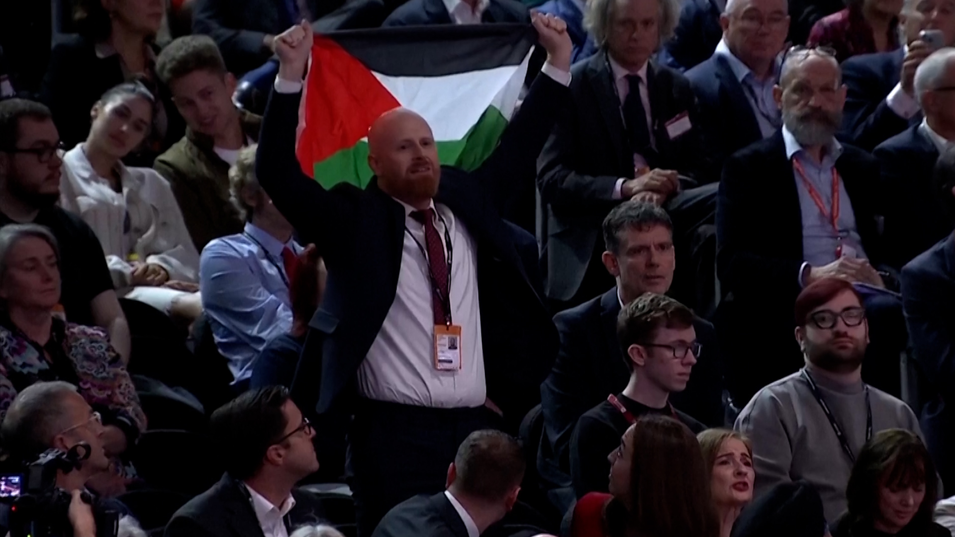 Pro-Palestinian protester interrupts UK finance minister’s speech