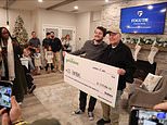 Incredible moment veteran, 88, receives $1.7M check from strangers after losing pension and returning to work full time