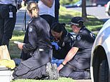 Accused knifeman shot dead by cops in Brisbane was one of THREE police shootings to unfold across Australia in less than three hours