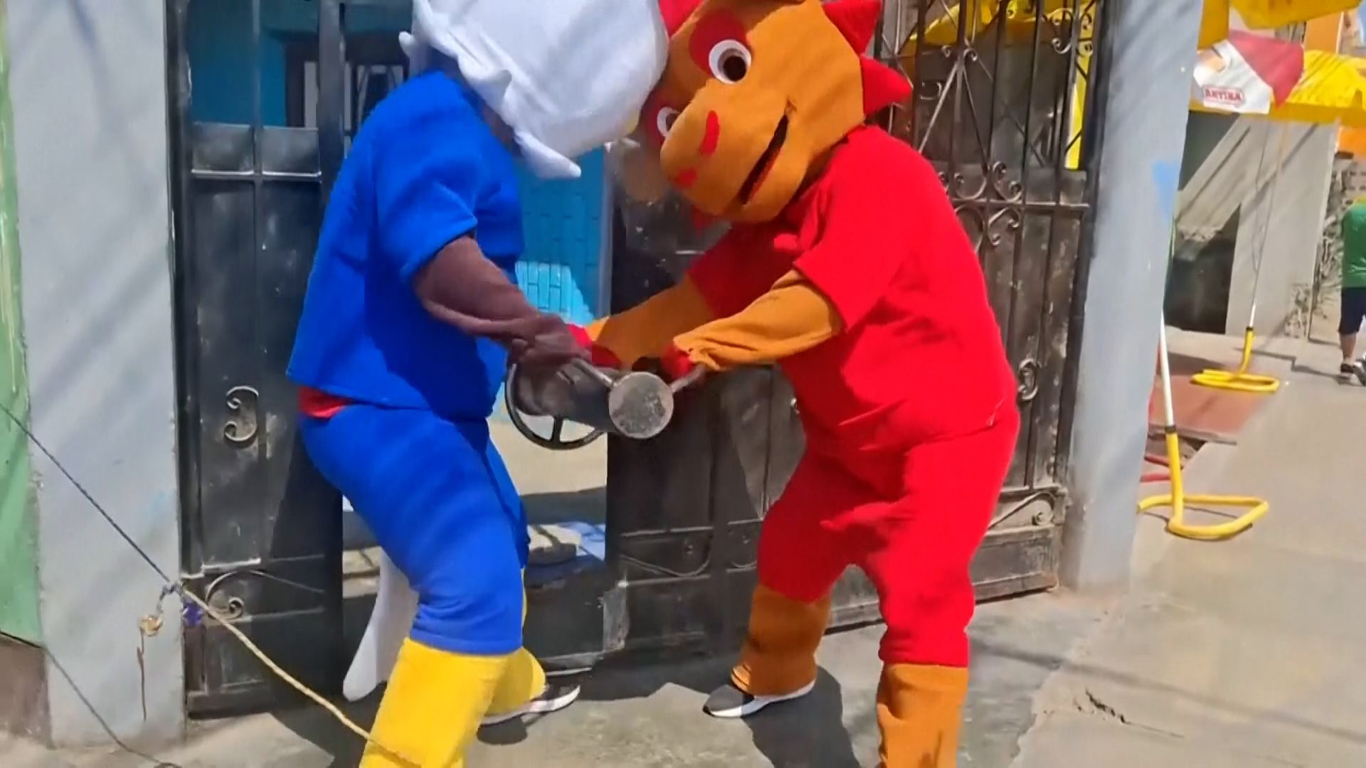 Peruvian police dress as World Cup mascots to fool suspected drug dealer