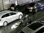 Moment callous e-bike rider mows down innocent father and leaves him lying unconscious in middle of the road as he zooms away