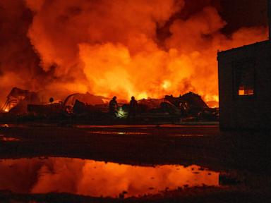 Russian retail giant’s warehouse burns after Ukraine’s latest long-range drone attack