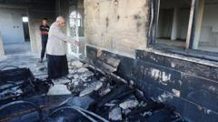 Israeli settlers set fire to mosques, cars and farm land in West Bank, Palestinians say