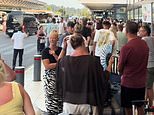 European airport chaos as Brits are caught up in hours-long queues spilling into carparks as summer getaway is hit by EU border check changes